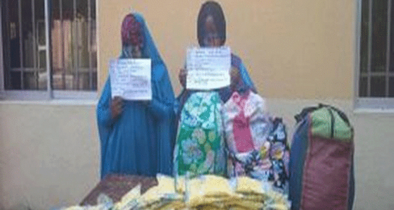 NDLEA arrests 2 ladies for allegedly trafficking illicit drugs