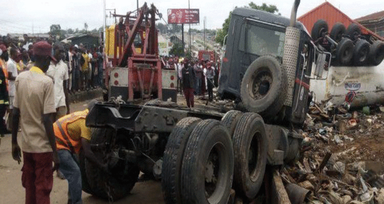 Petroleum tanker crushes 5 people to death in Ibadan