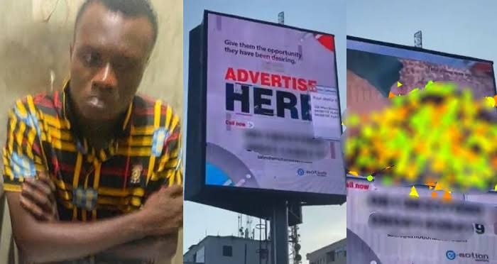 Police arrest 2 in Rivers State for streaming pornographic content on billboard