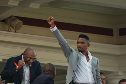 Video: Watch moment Samuel Eto’s was announced winner of Cameroon FA’s President
